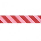CANDY CANE STRIPE RIBBON - NEON PINK & RED