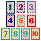 CHECKERBOARD AGE NUMBER CARD