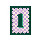 CHECKERBOARD AGE NUMBER CARD