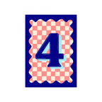 CHECKERBOARD AGE NUMBER CARD