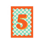 CHECKERBOARD AGE NUMBER CARD