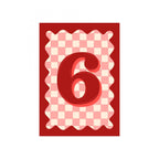 CHECKERBOARD AGE NUMBER CARD