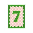 CHECKERBOARD AGE NUMBER CARD