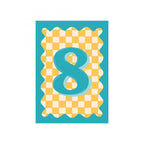 CHECKERBOARD AGE NUMBER CARD