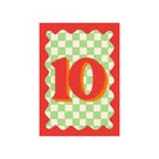 CHECKERBOARD AGE NUMBER CARD