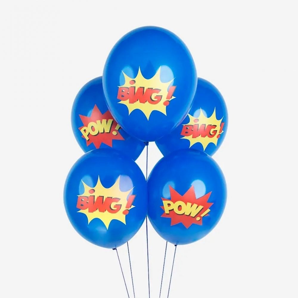 5 BALLOONS - SUPERHERO