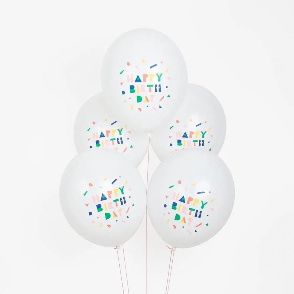 5 BALLOONS - HAPPY BIRTHDAY