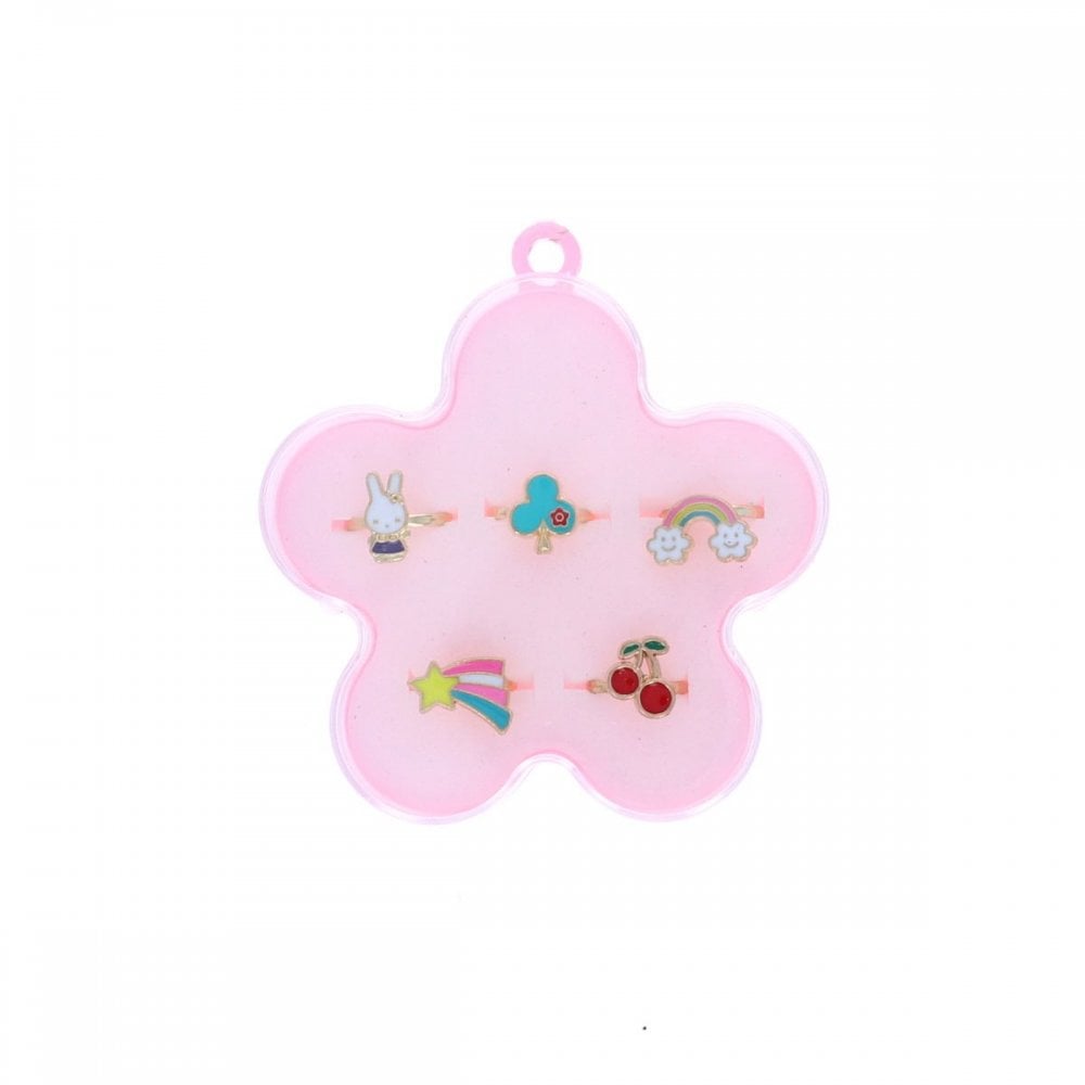 5 PIECE RING SET FLOWER BOX