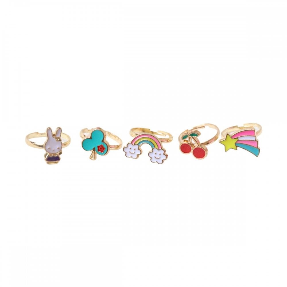 5 PIECE RING SET FLOWER BOX