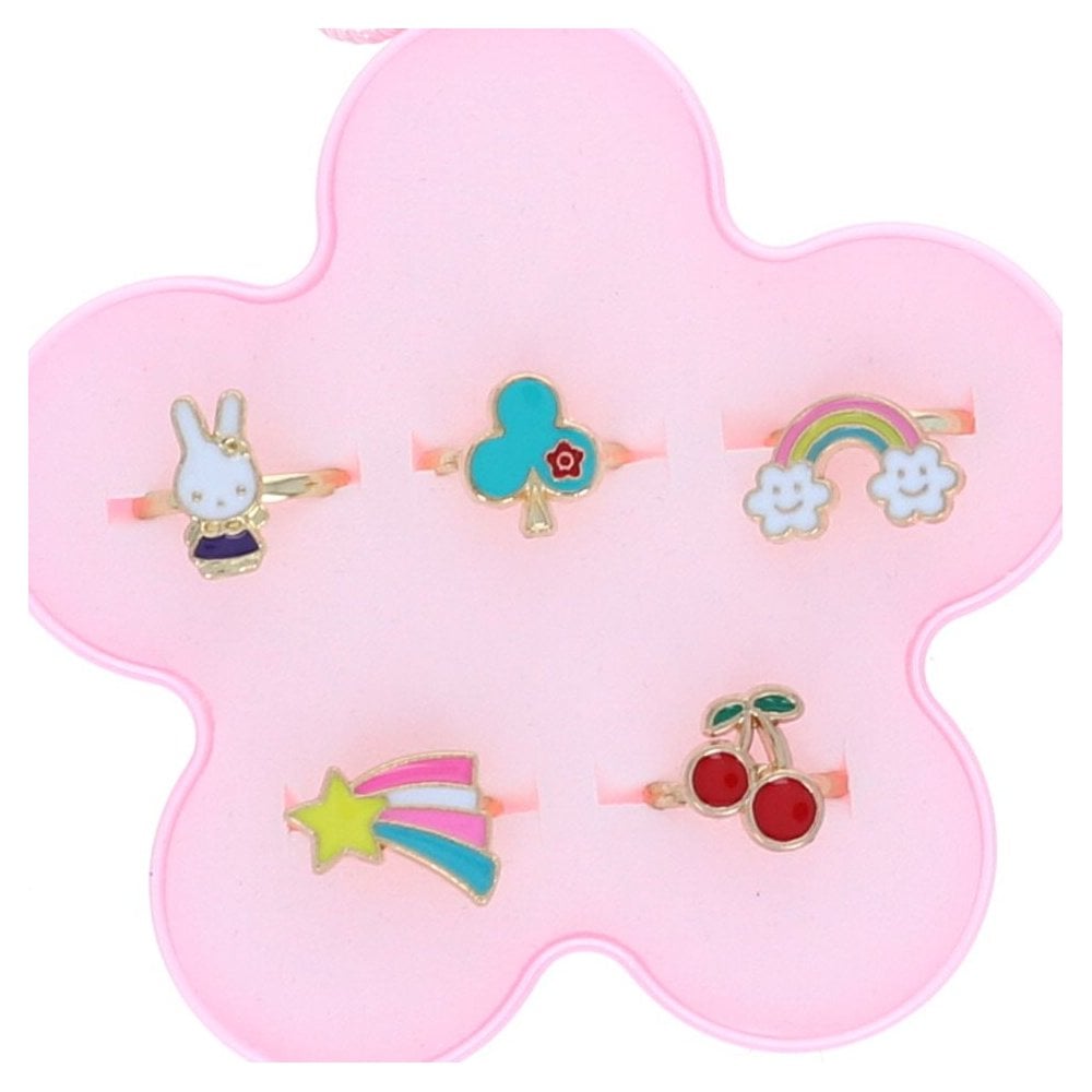 5 PIECE RING SET FLOWER BOX