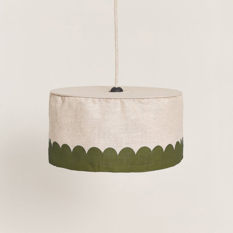 PENDANT LINEN LAMPSHADE 40cm VIBES - Green