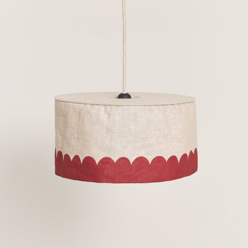 PENDANT LINEN LAMPSHADE 40cm VIBES - Carmine