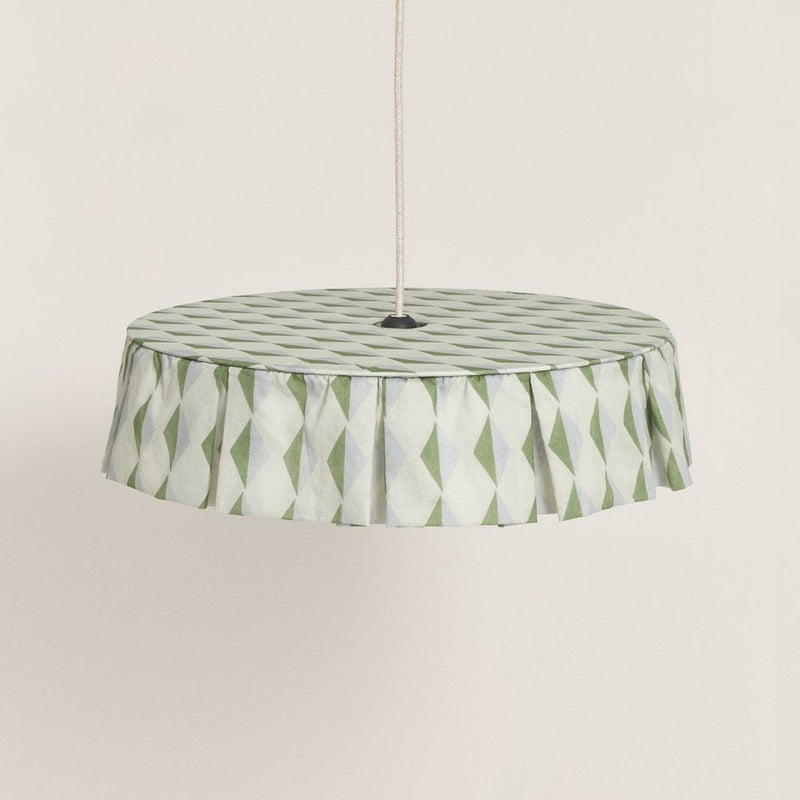 PENDANT LAMPSHADE 50cm VIBES - Green Blue Harlequin