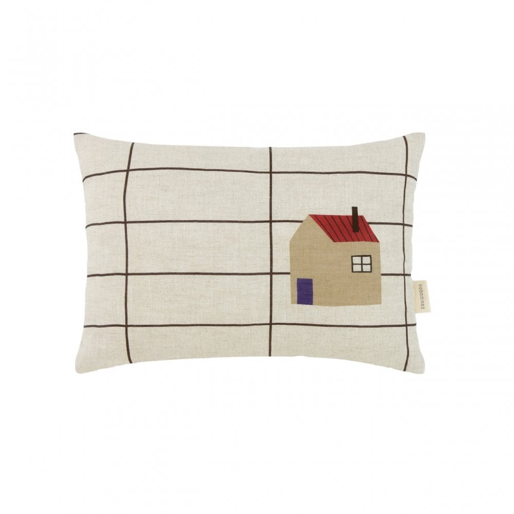 SMALL RECTANGULAR LINEN CUSHION VIBES