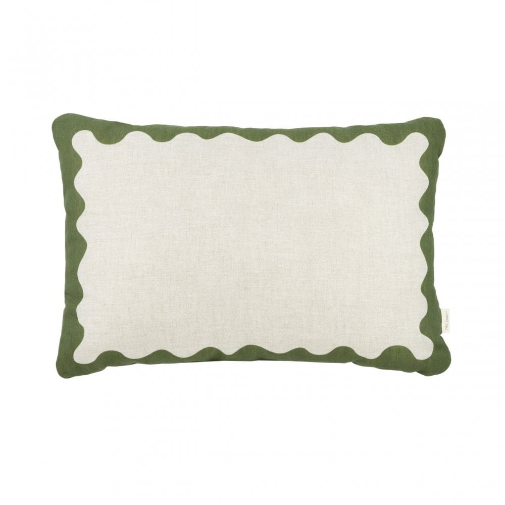 LARGE RECTANGULAR LINEN CUSHION VIBES