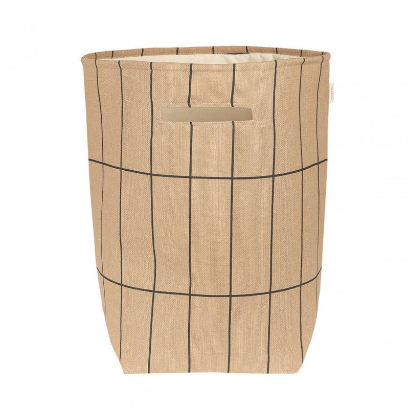 LARGE STORAGE BASKET VIBES - Brown Black Grid