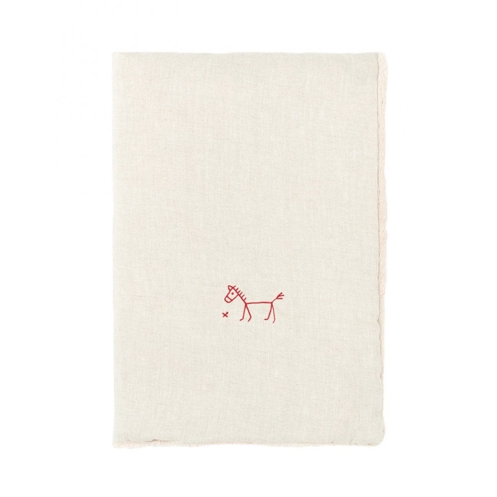 L1N0 EMBROIDERED WINTER BLANKET FRENCH LINEN