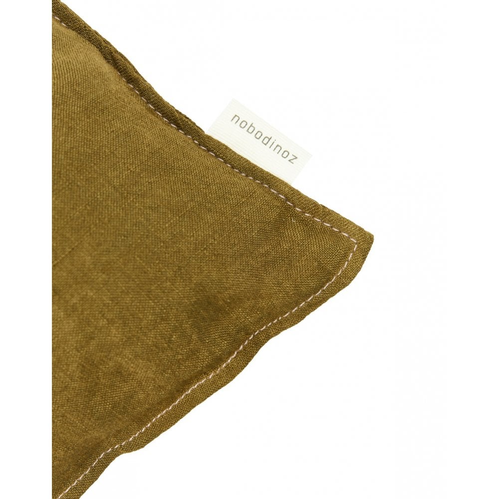 EMBROIDERED SQUARE CUSHION L1N0 WASHED LINEN 45x45cm