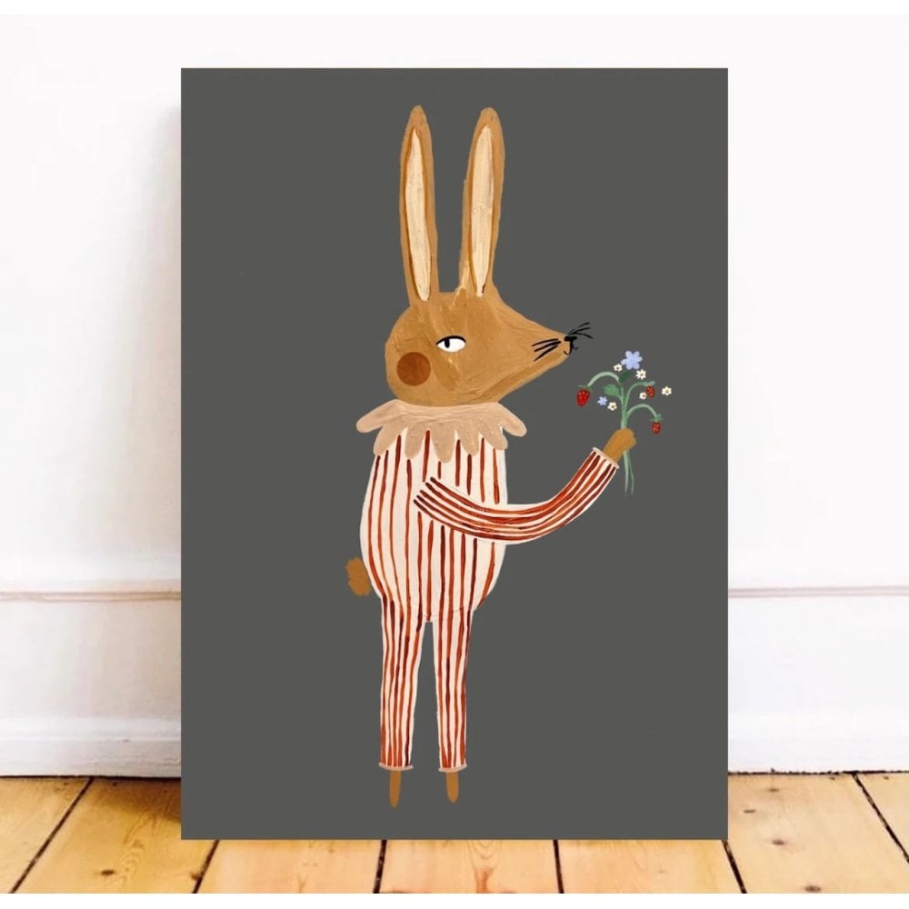 SPRING BUNNY ART PRINT - A3
