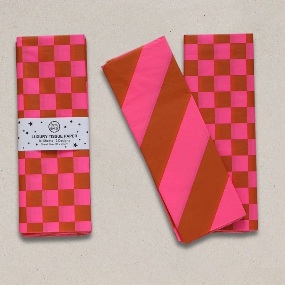 TISSUE PAPER PACK - GINGER/PINK