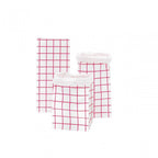SMALL PAPER STORAGE BAGS - PINK CHECK