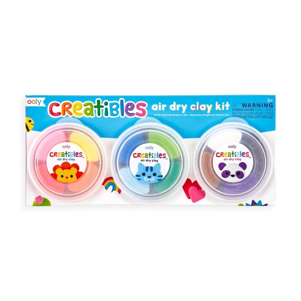 CREATIBILES DIY AIR DRY CLAY KIT - 12 COLOURS + 3 TOOLS