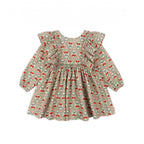 EVIA LONG SLEEVE BOW DRESS - CHERRY BOW
