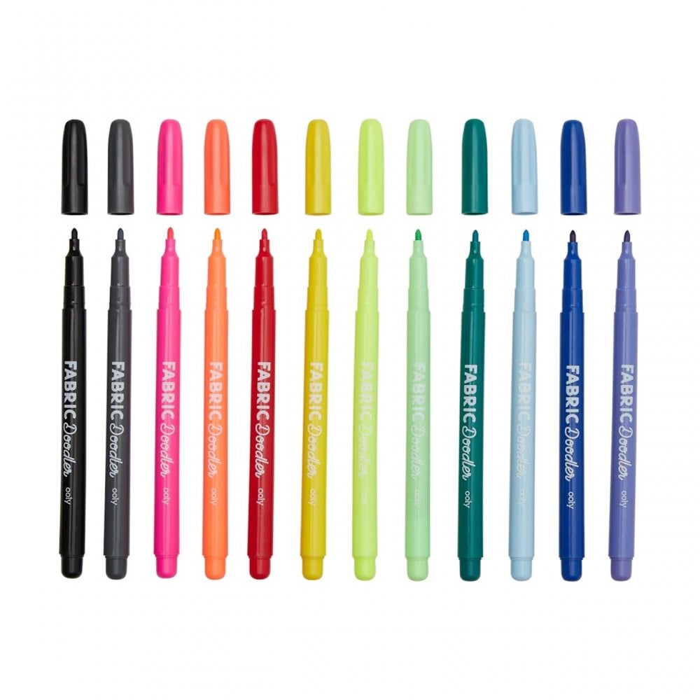 FABRIC DOODLERS MARKERS - 12 COLOURS (6 YEARS+)