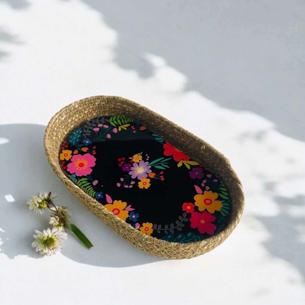 SMALL SEAGRASS TRAY FLOWER