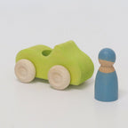 SMALL CONVERTIBLE WOODEN CAR - GREEN