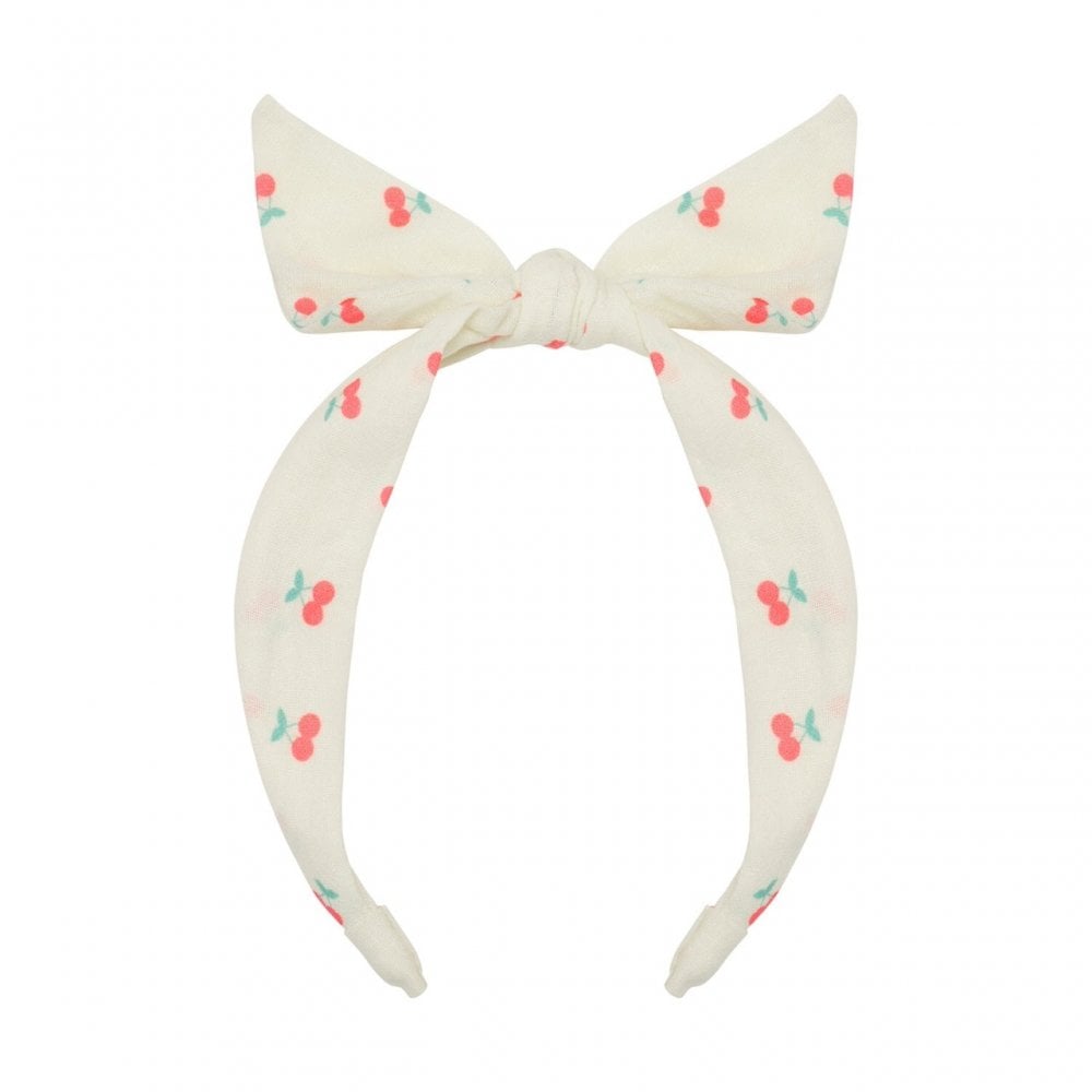 CHERRY TIE ALICE HEADBAND