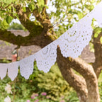 BRODERIE ANGLAISE LACE PAPER GARLAND - WHITE