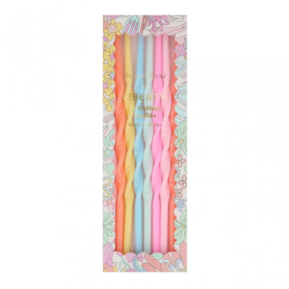 16 LIBERTY RAINBOW GARDEN PARTY CANDLES
