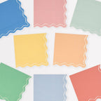 16 MIXED WAVY LINE LARGE NAPKINS