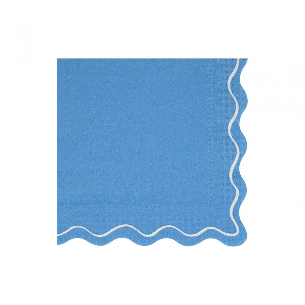 16 MIXED WAVY LINE LARGE NAPKINS