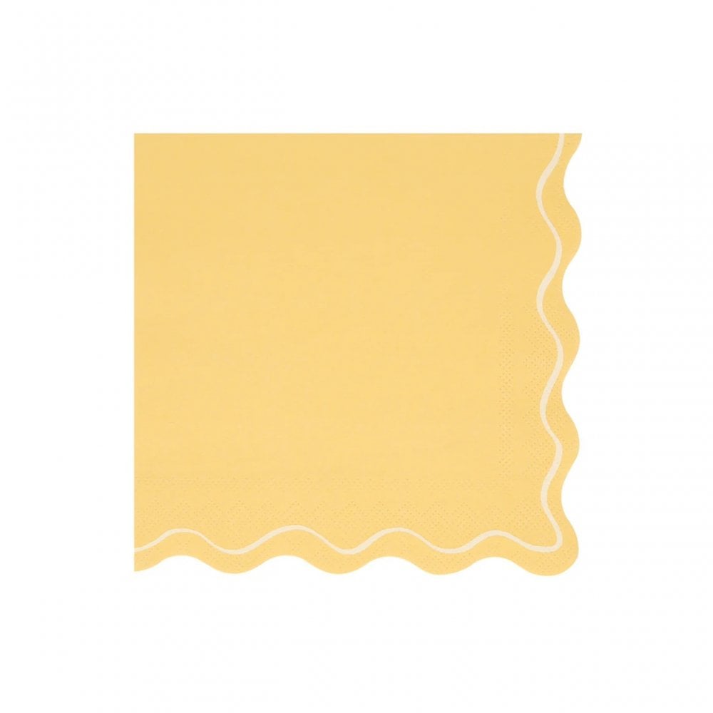 16 MIXED WAVY LINE LARGE NAPKINS