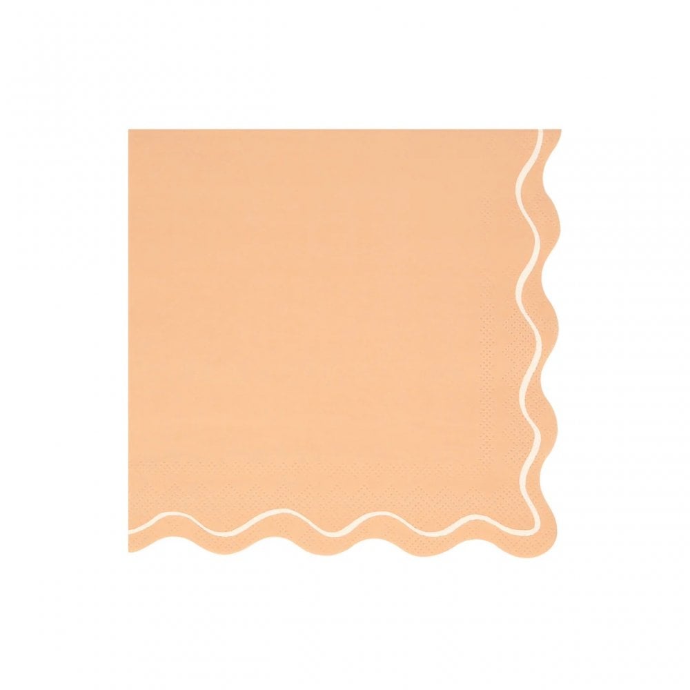 16 MIXED WAVY LINE LARGE NAPKINS