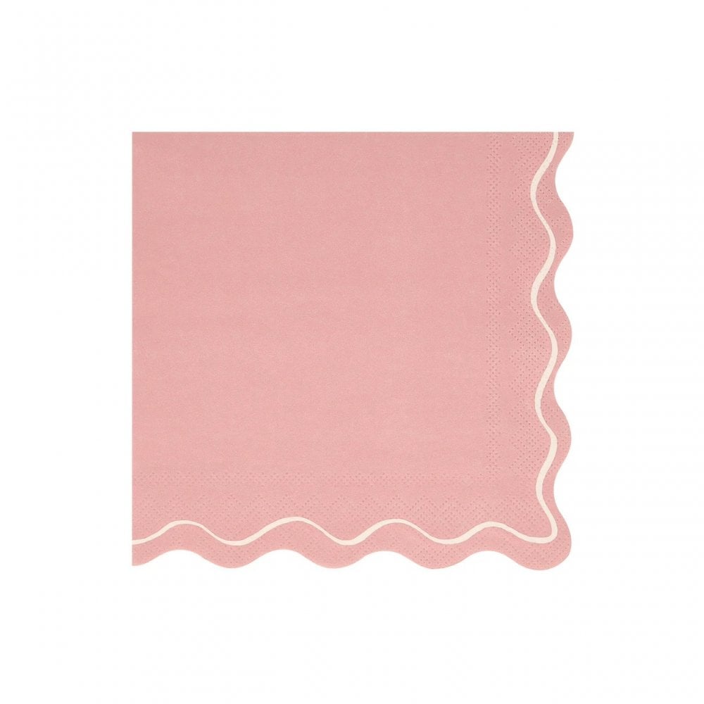16 MIXED WAVY LINE LARGE NAPKINS