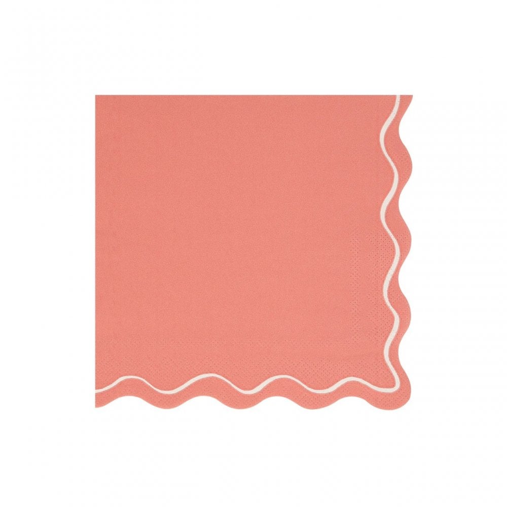 16 MIXED WAVY LINE LARGE NAPKINS