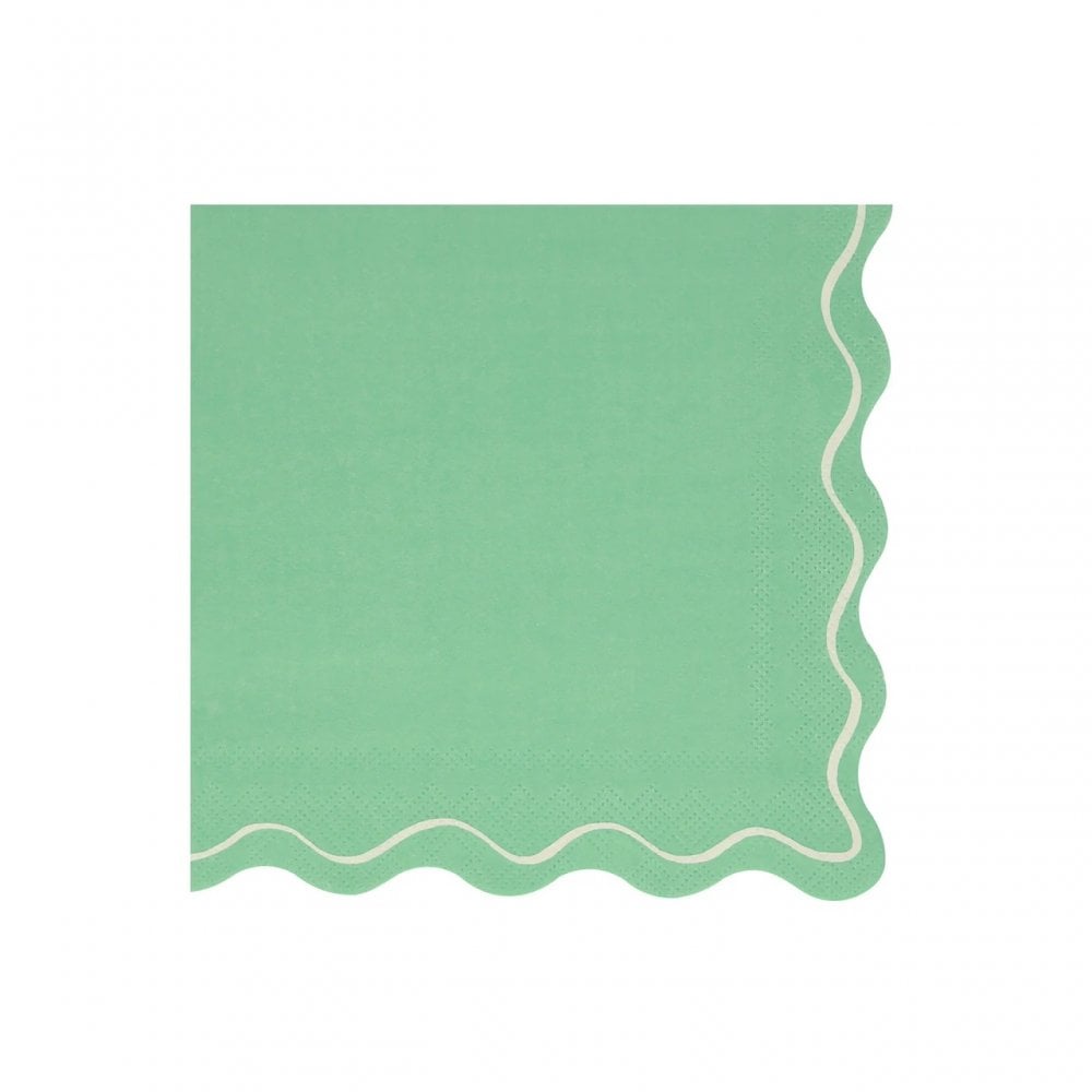 16 MIXED WAVY LINE LARGE NAPKINS