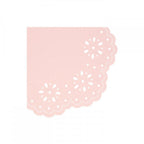 16 BRODERIE ANGLAISE LACE NAPKINS - PINK + PEACH