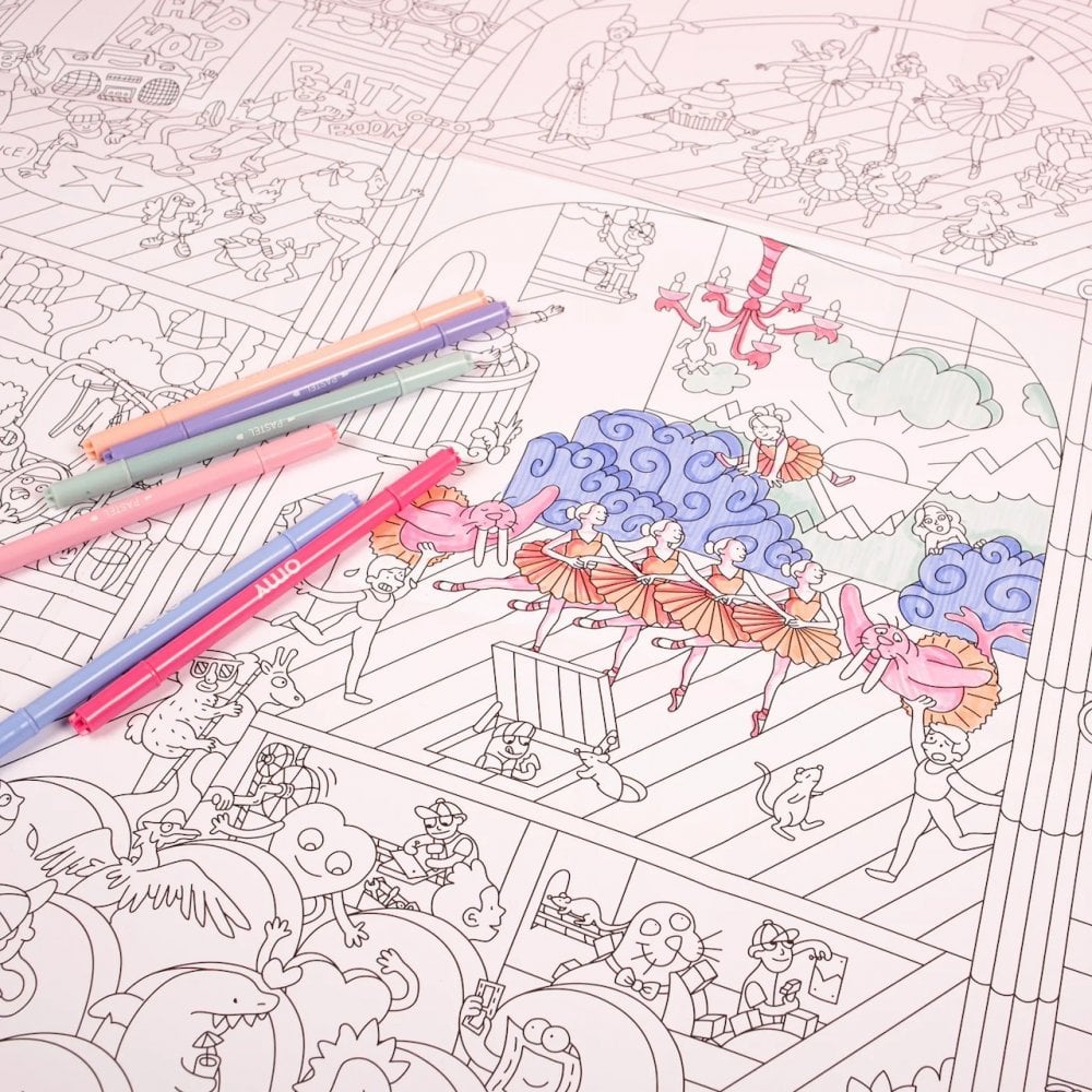 GIANT COLOURING POSTER - DANCE