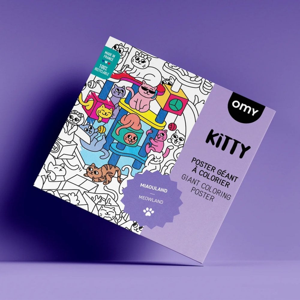 GIANT COLOURING POSTER - KITTY