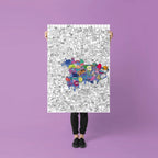 GIANT COLOURING POSTER - KITTY