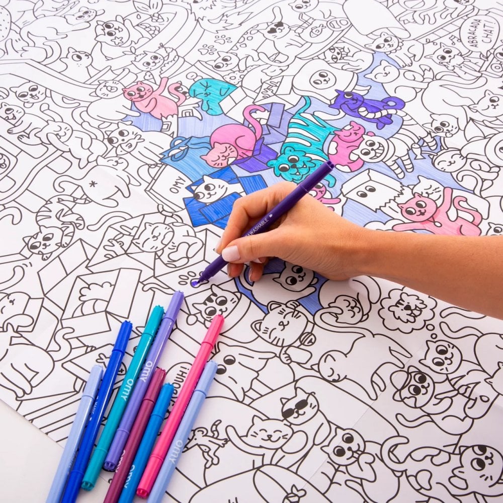 GIANT COLOURING POSTER - KITTY