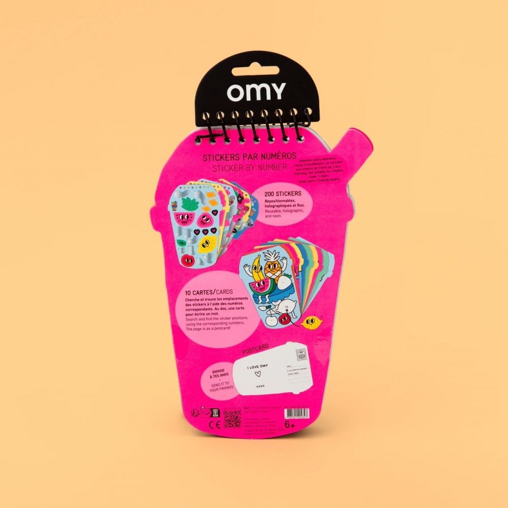 STICKER BY NUMBERS BOOK - BUBBLE TEA (6 YEARS+)