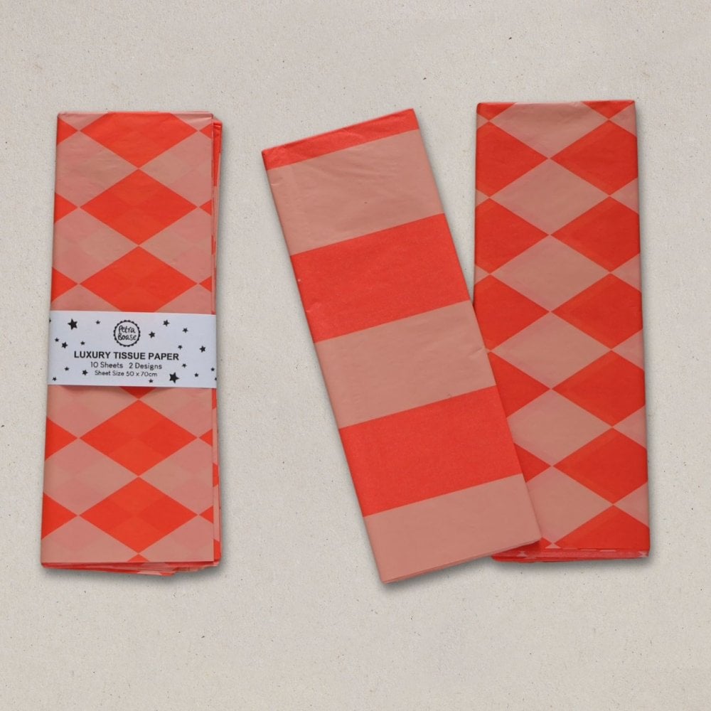 TISSUE PAPER PACK - ORANGE/PEACH
