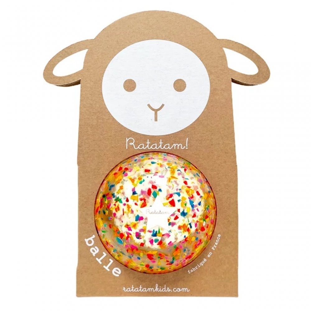 SMALL PLAY BALL 10cm - CONFETTI