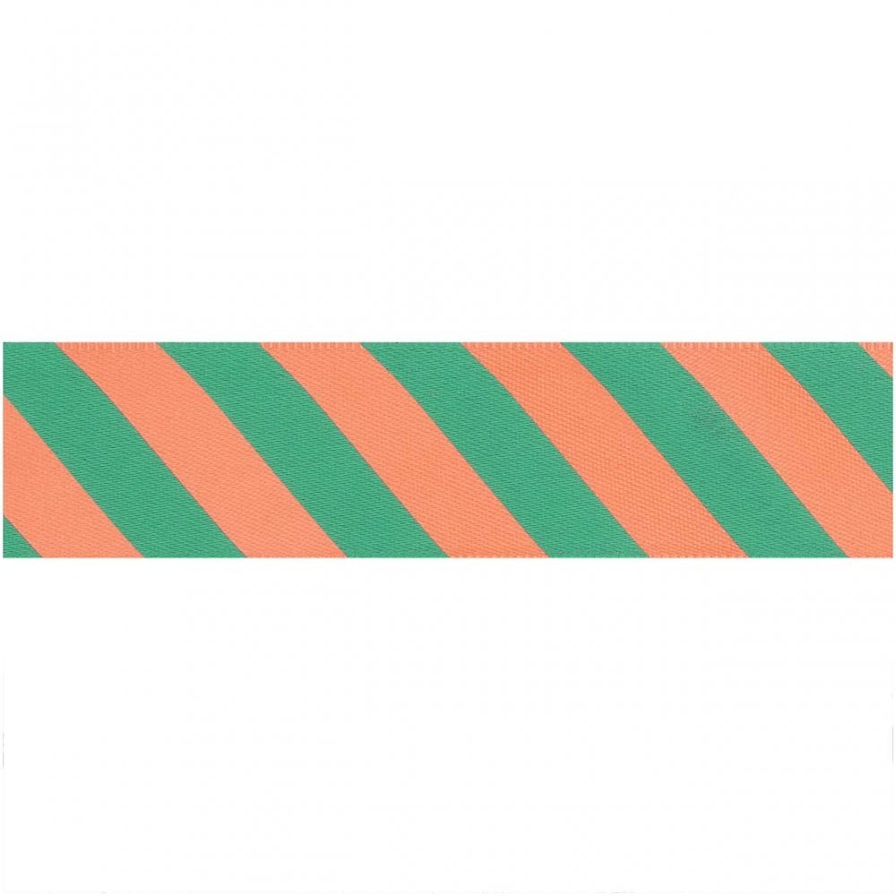 STRIPE RIBBON - NEON RED & TURQUOISE