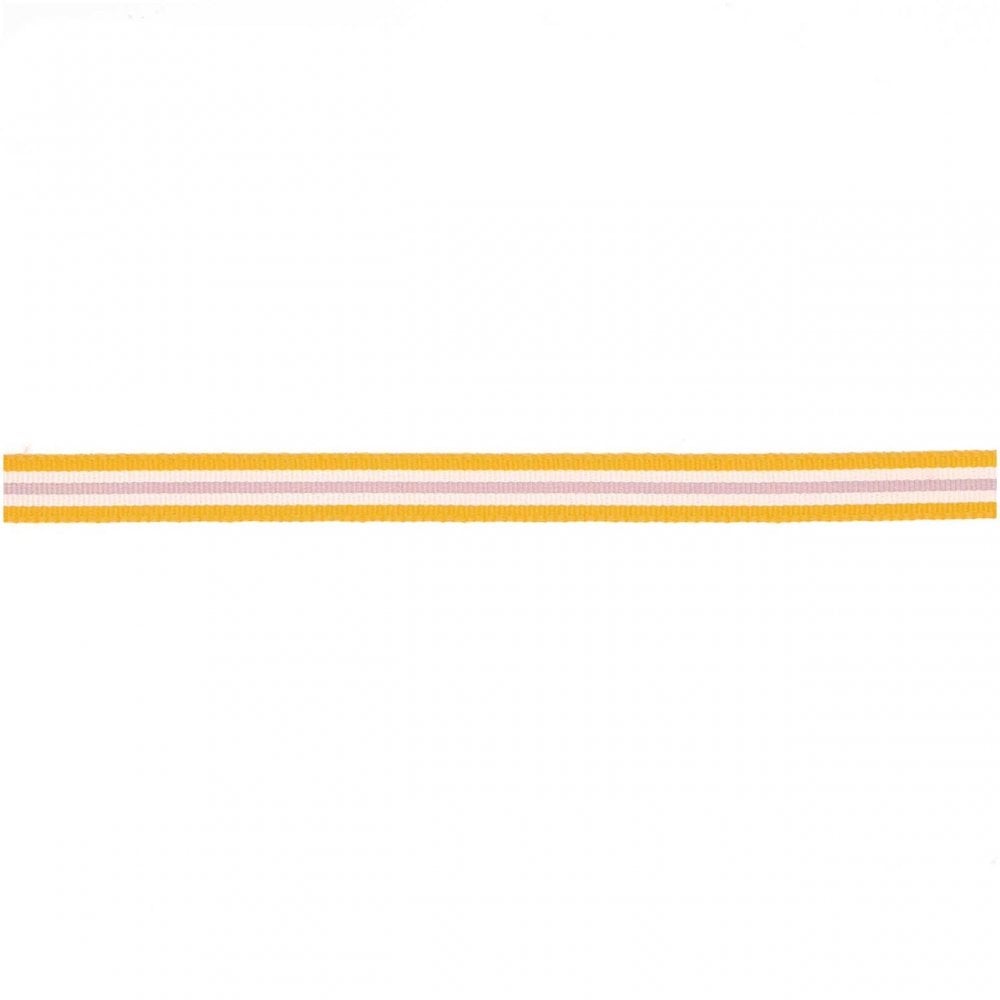 MULTI STRIPE RIBBON - ORANGE, WHITE & LILAC